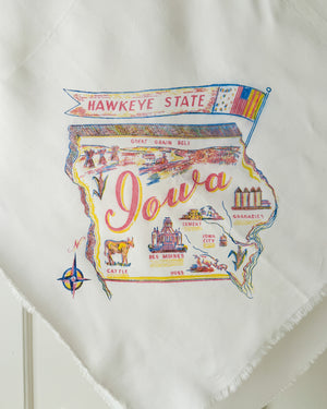 50s Iowa Souvenir Scarf
