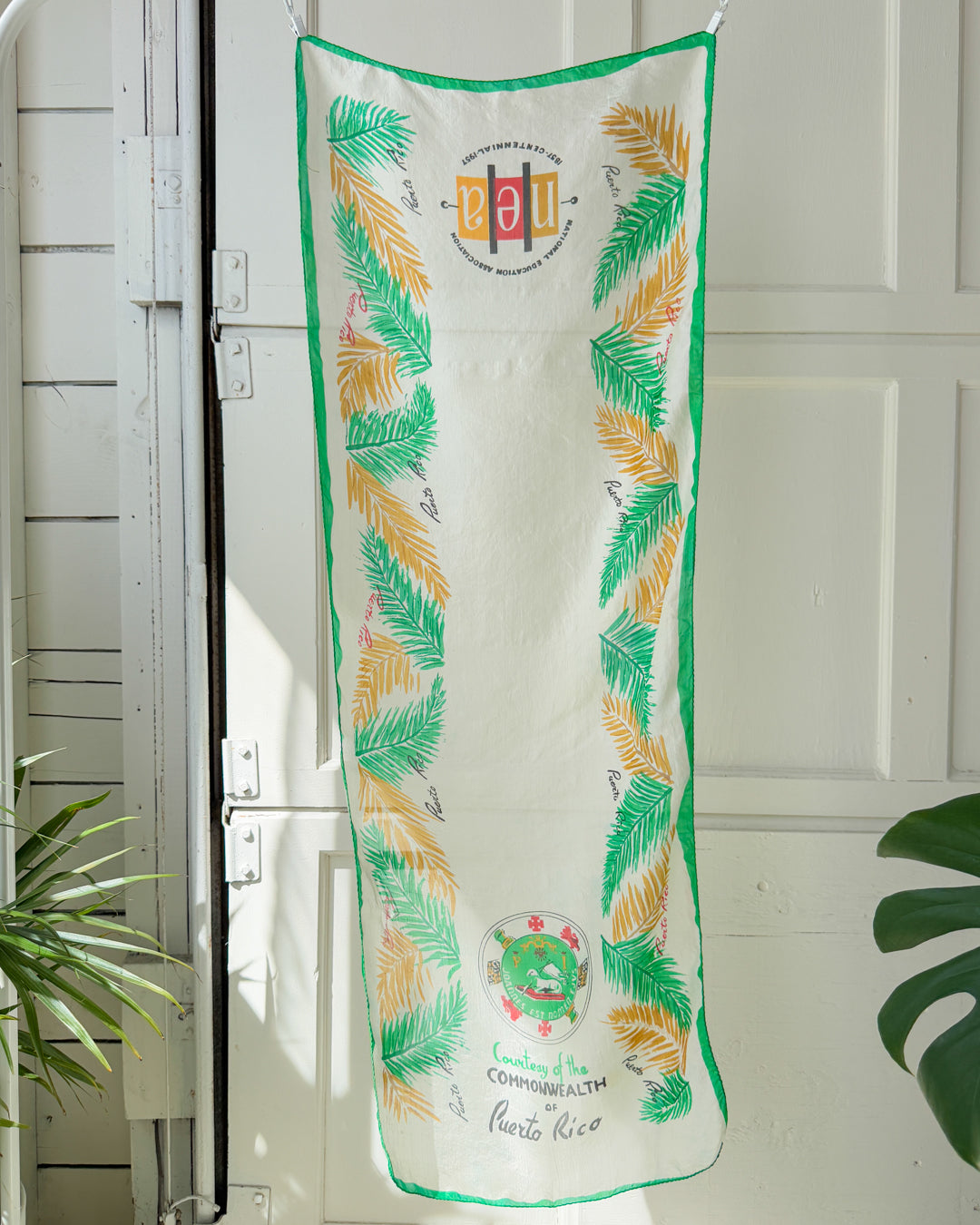 50s Puerto Rico Souvenir Silk Scarf