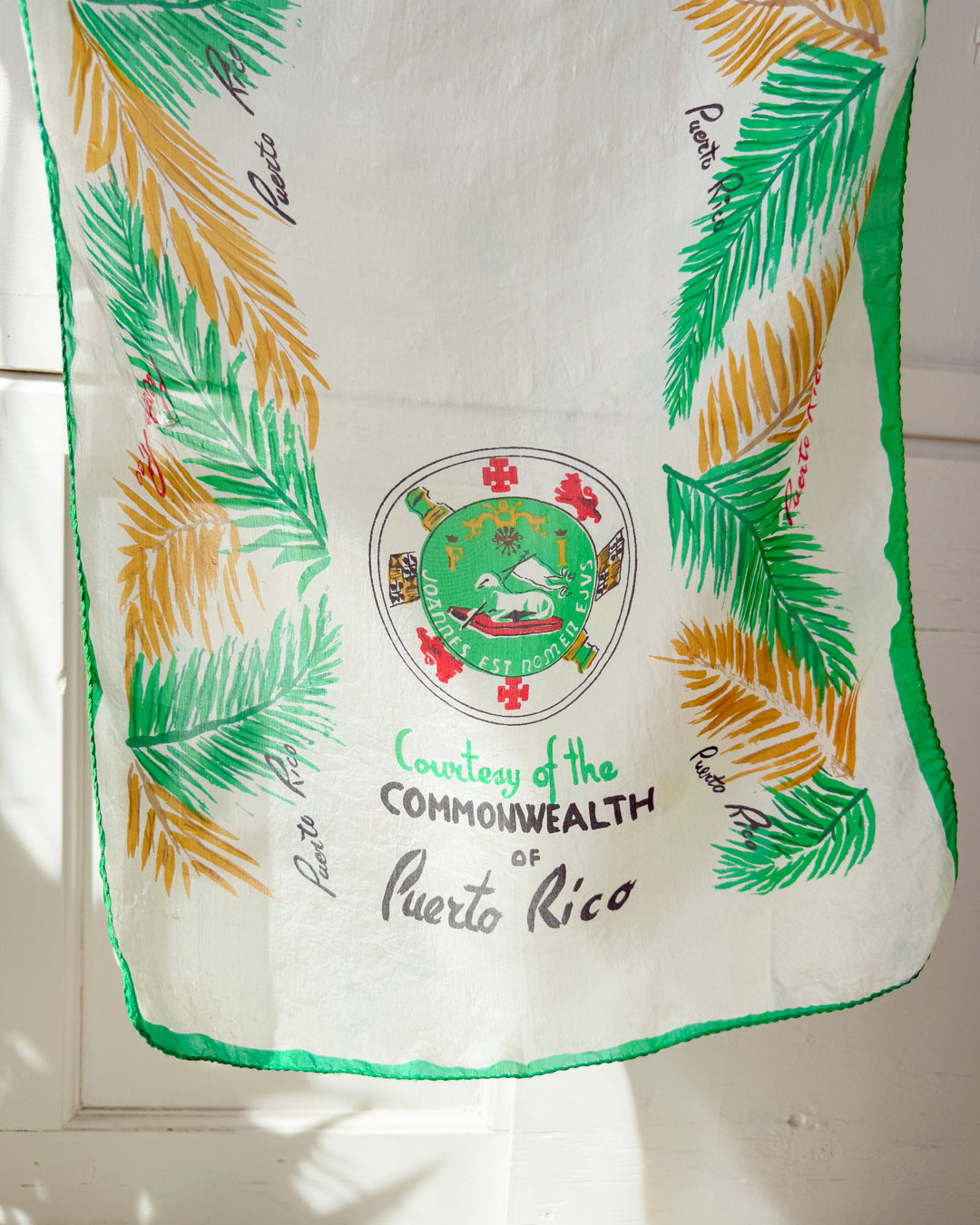 50s Puerto Rico Souvenir Silk Scarf