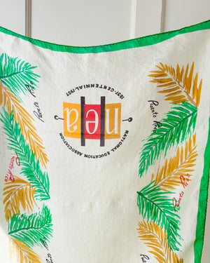 50s Puerto Rico Souvenir Silk Scarf