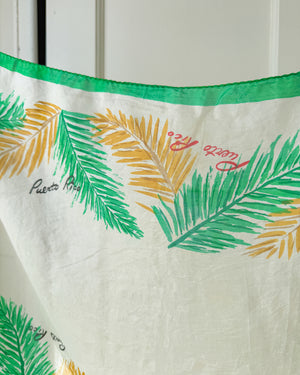 50s Puerto Rico Souvenir Silk Scarf