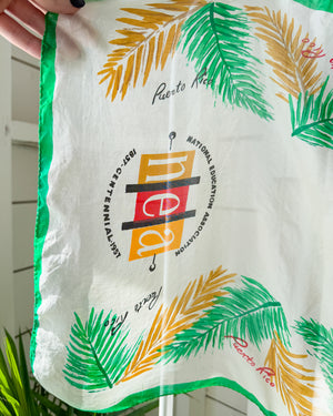 50s Puerto Rico Souvenir Silk Scarf