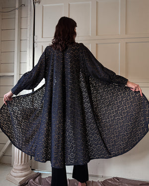 50s Black Lace Swing Jacket | S-L