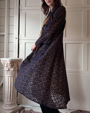 50s Black Lace Swing Jacket | S-L