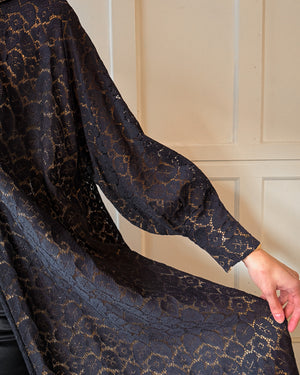 50s Black Lace Swing Jacket | S-L