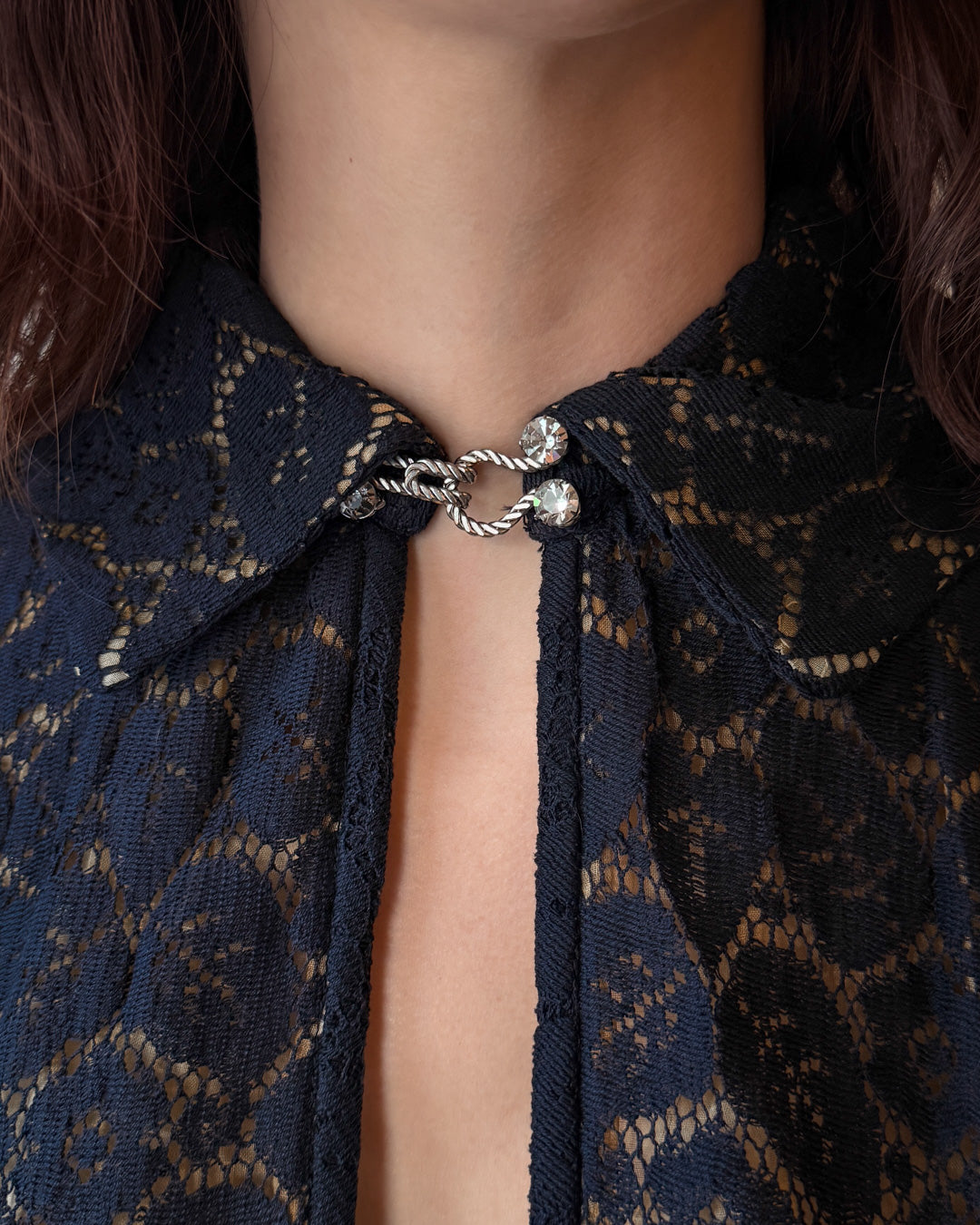 50s Black Lace Swing Jacket | S-L