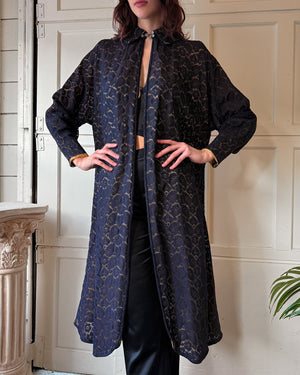 50s Black Lace Swing Jacket | S-L