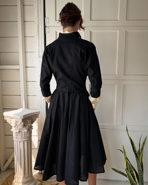 50s Wrap Jacket & Skirt Ensemble | M