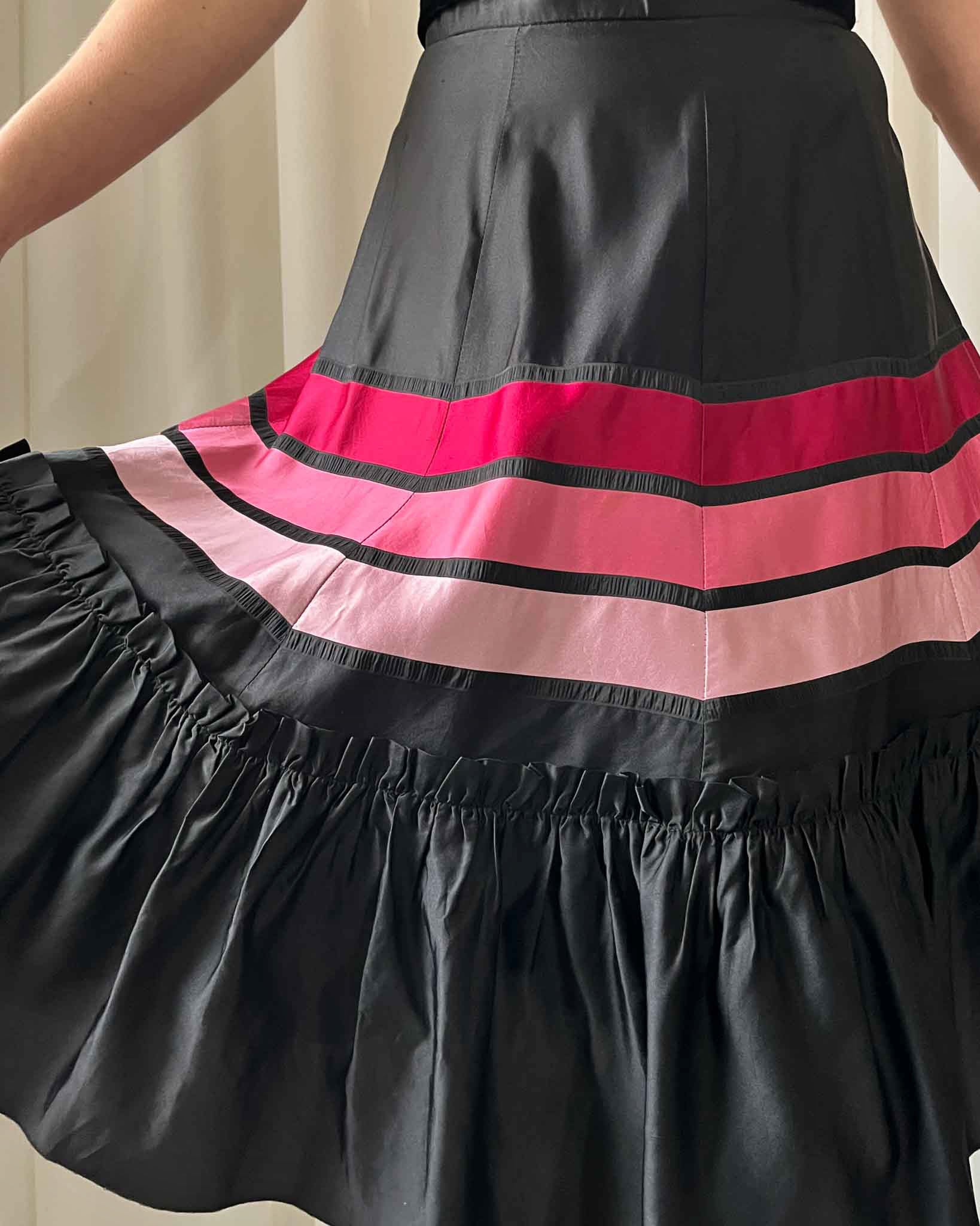 Y2k Blumarine Peach Silk Skirt - Lucky Vintage
