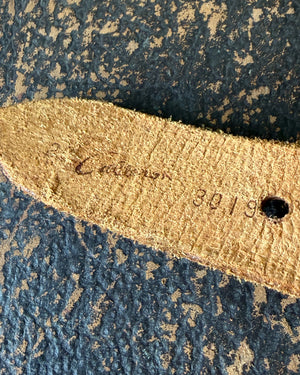 50s Brass & Brown Leather Belt