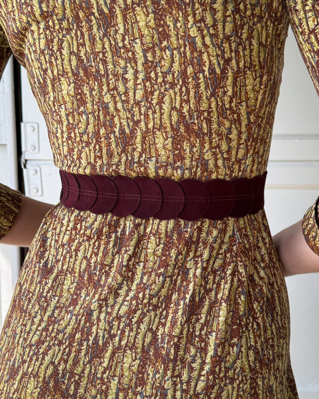 50s Cabernet Suede Belt