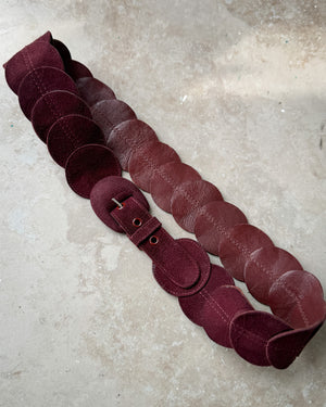 50s Cabernet Suede Belt