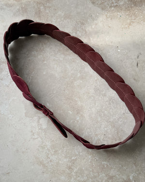 50s Cabernet Suede Belt