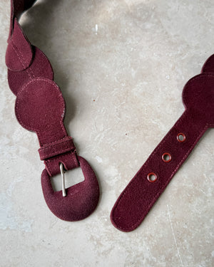 50s Cabernet Suede Belt