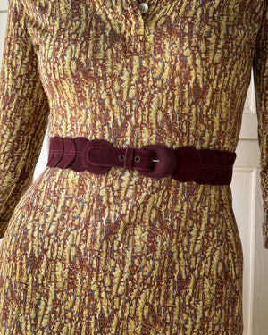50s Cabernet Suede Belt