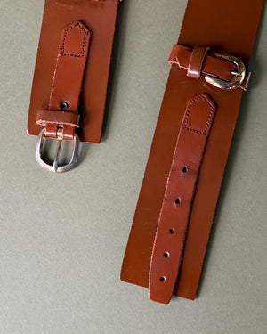 50s Multi Buckle Leather Belt