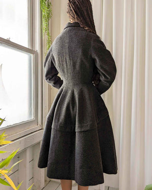 50s Lilli Ann Wool Princess Coat | XS-S