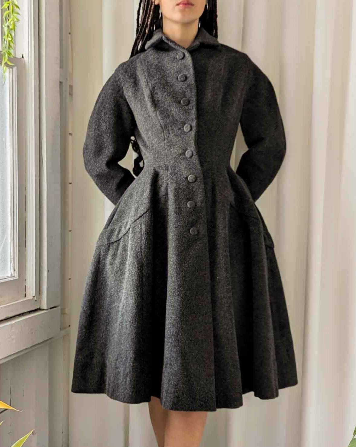 50s Lilli Ann Wool Princess Coat | XS-S 50s Lilli Ann Wool Princess Coat | XS-S