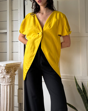 50s Mr Blackwell Silk Jacket | S-M