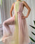 60s Pastel Striped Chiffon Nightgown