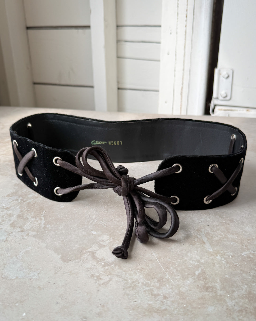 60s Velvet Tie Belt | S-L