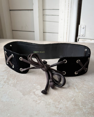 60s Velvet Tie Belt | S-L