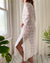 60s White Lace Maxi Dress | M