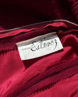 60s Grenelle Estevez Burgundy Dress | S