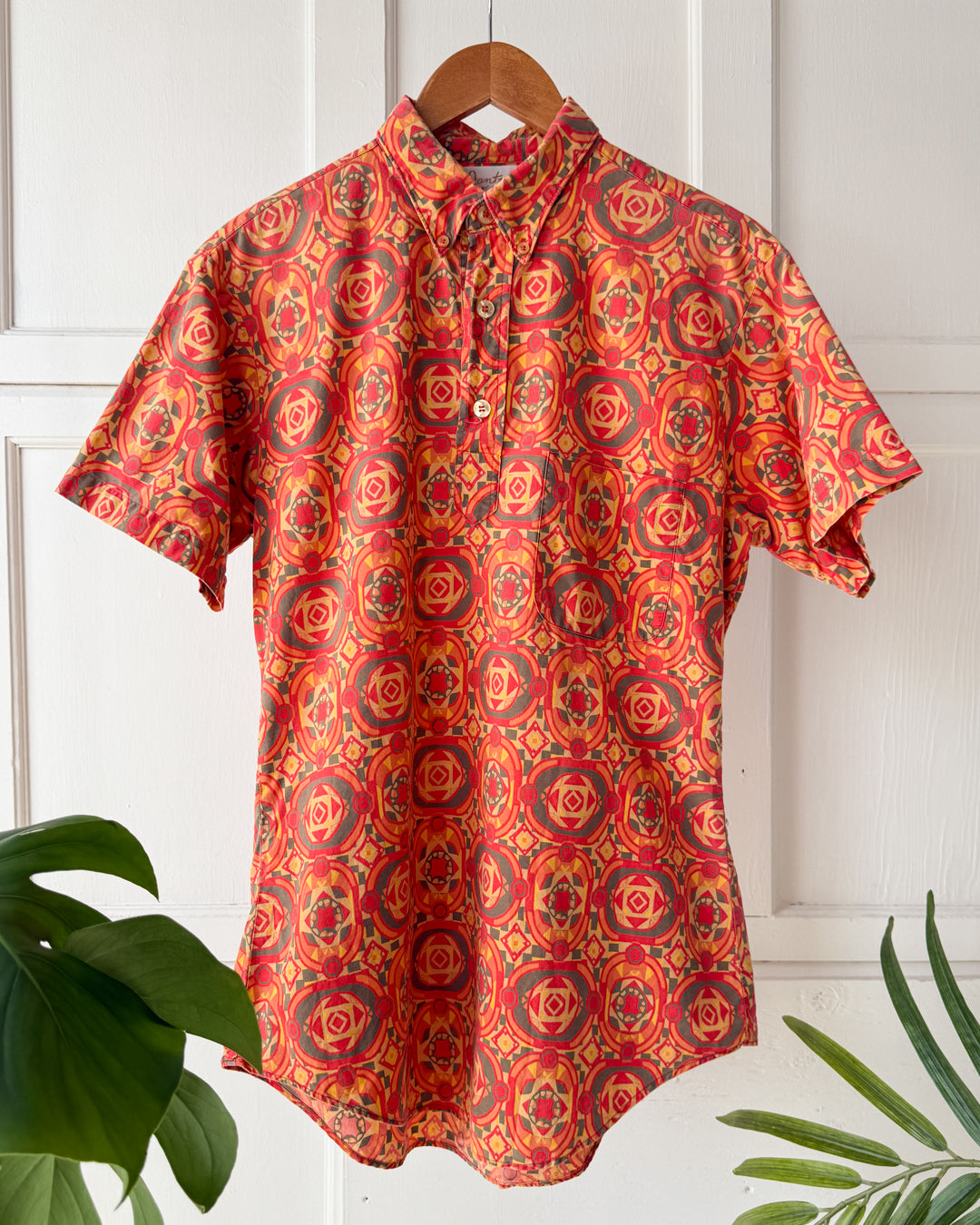 60s Jantzen Printed Cotton Shirt | M