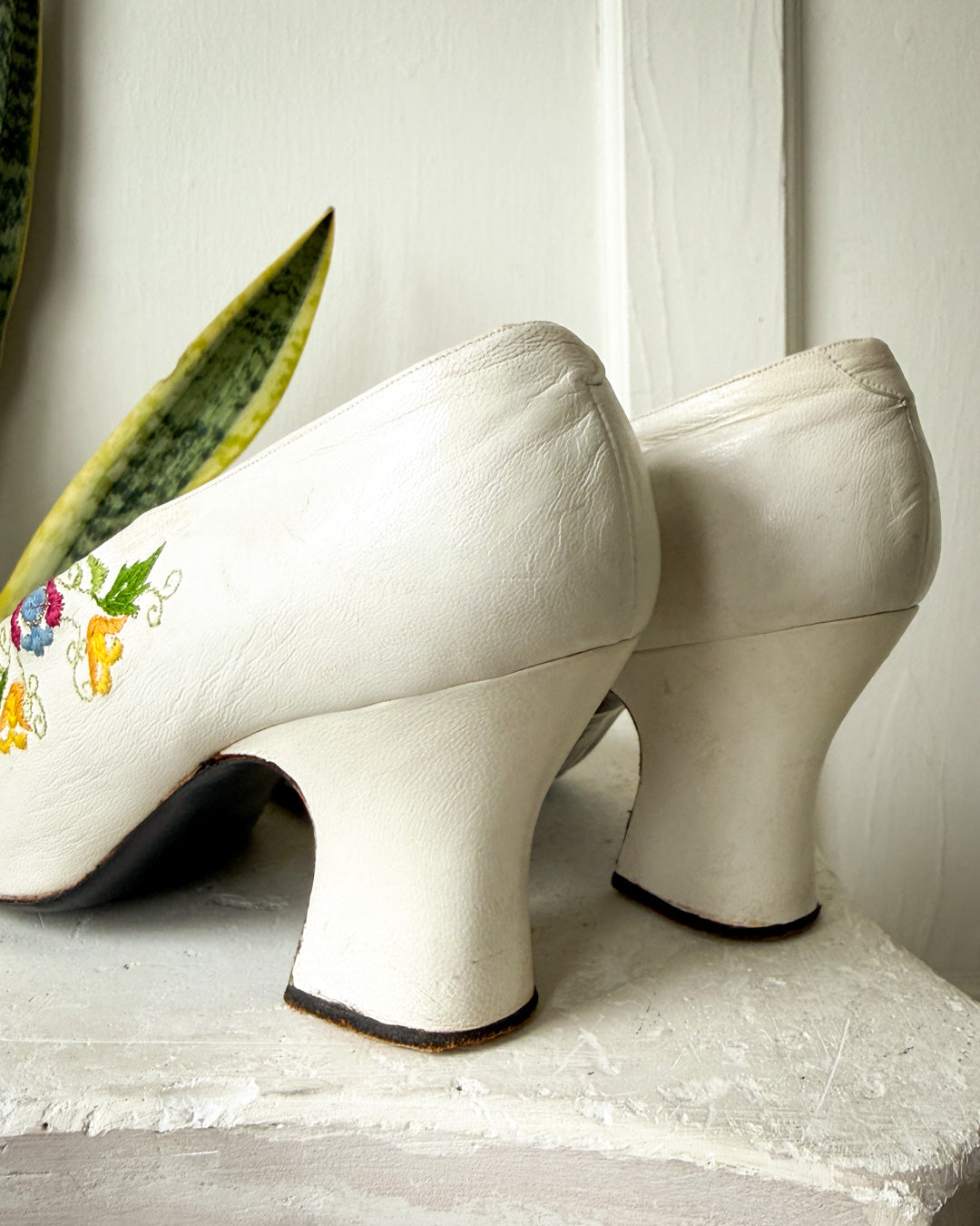 60s Jerry Edouard Embroidered Heels | 7.5