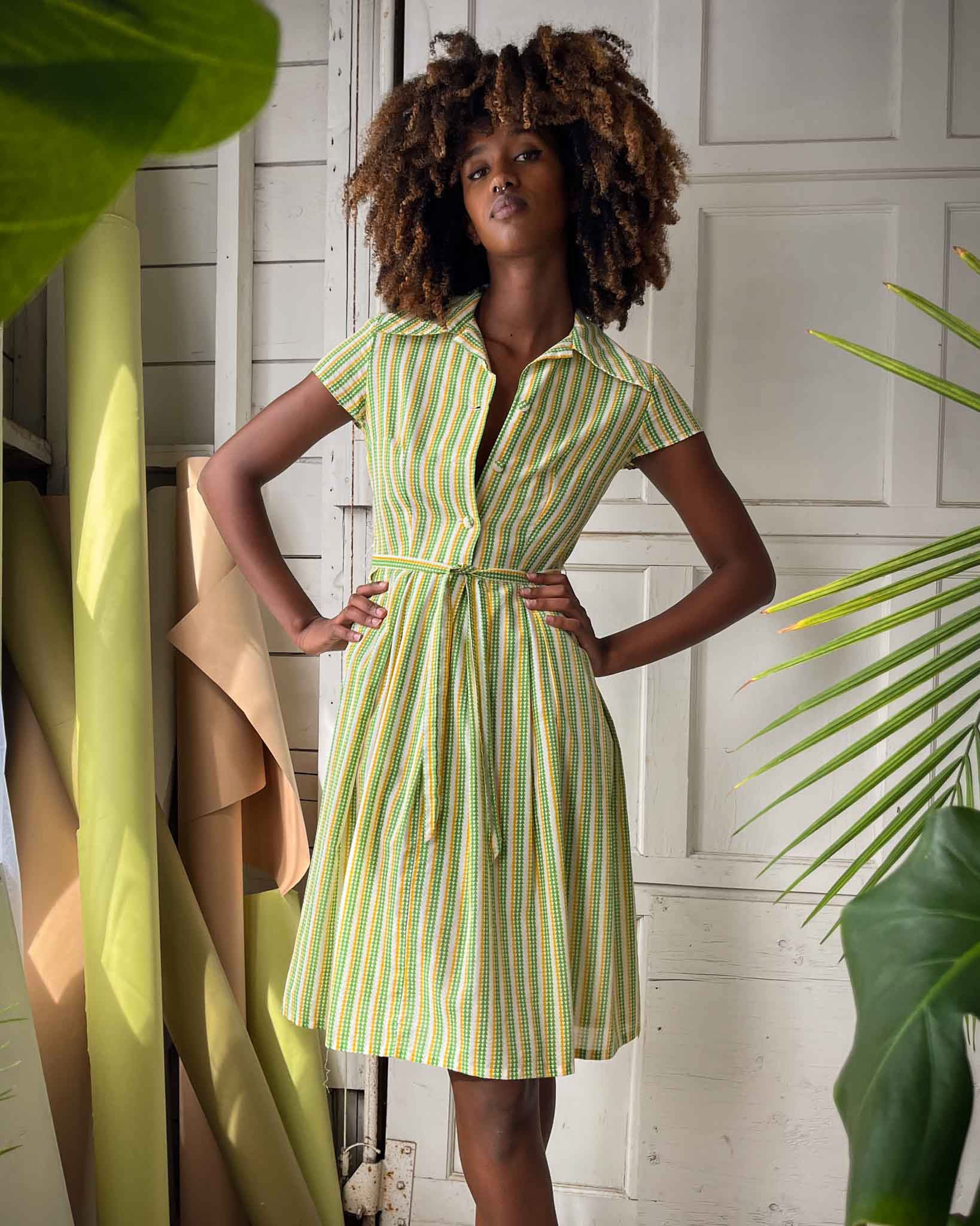 60s Lanvin Belted Shirt Dress | S-M - Lucky Vintage 60s Lanvin Belted Shirt Dress | S-M - Lucky Vintage