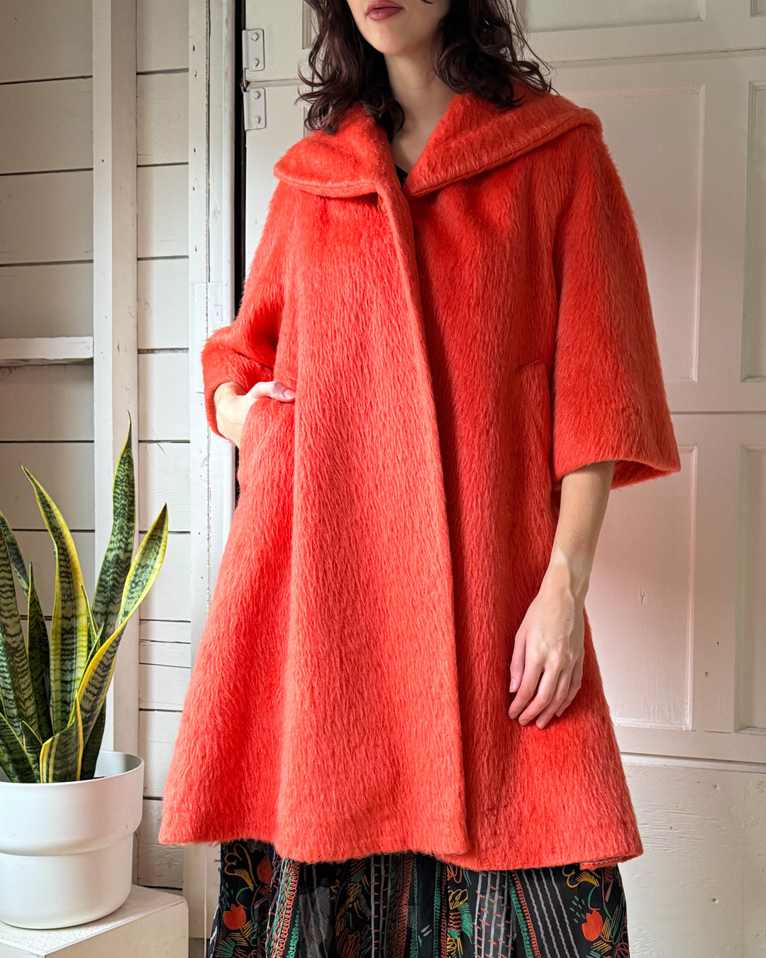 60s Lilli Ann Mohair Coat | S-L