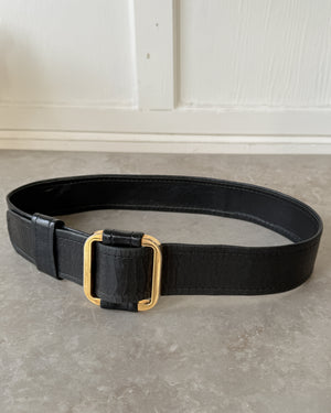 60s Black Leather Belt