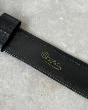 60s Black Leather Belt
