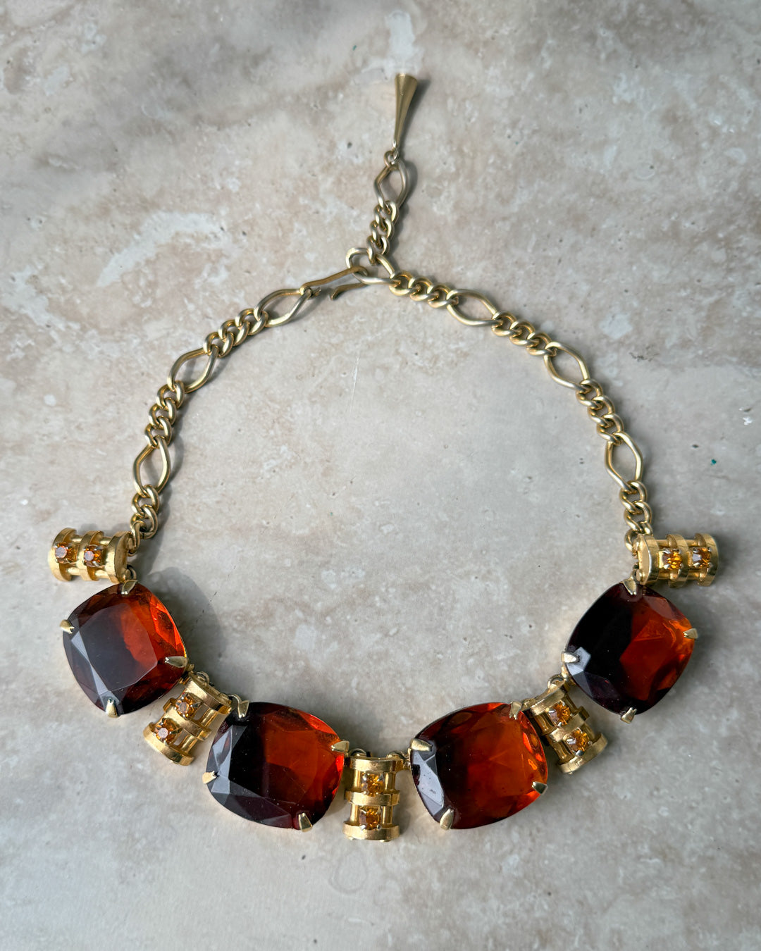 60s Amber Glass Necklace