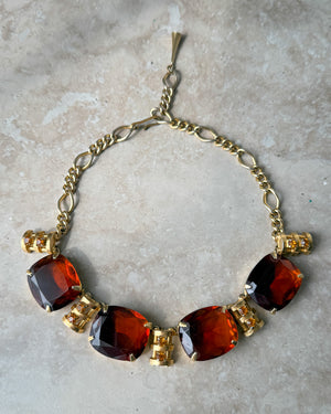 60s Amber Glass Necklace
