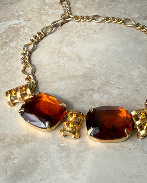 60s Amber Glass Necklace