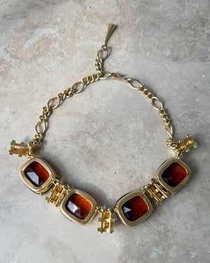 60s Amber Glass Necklace