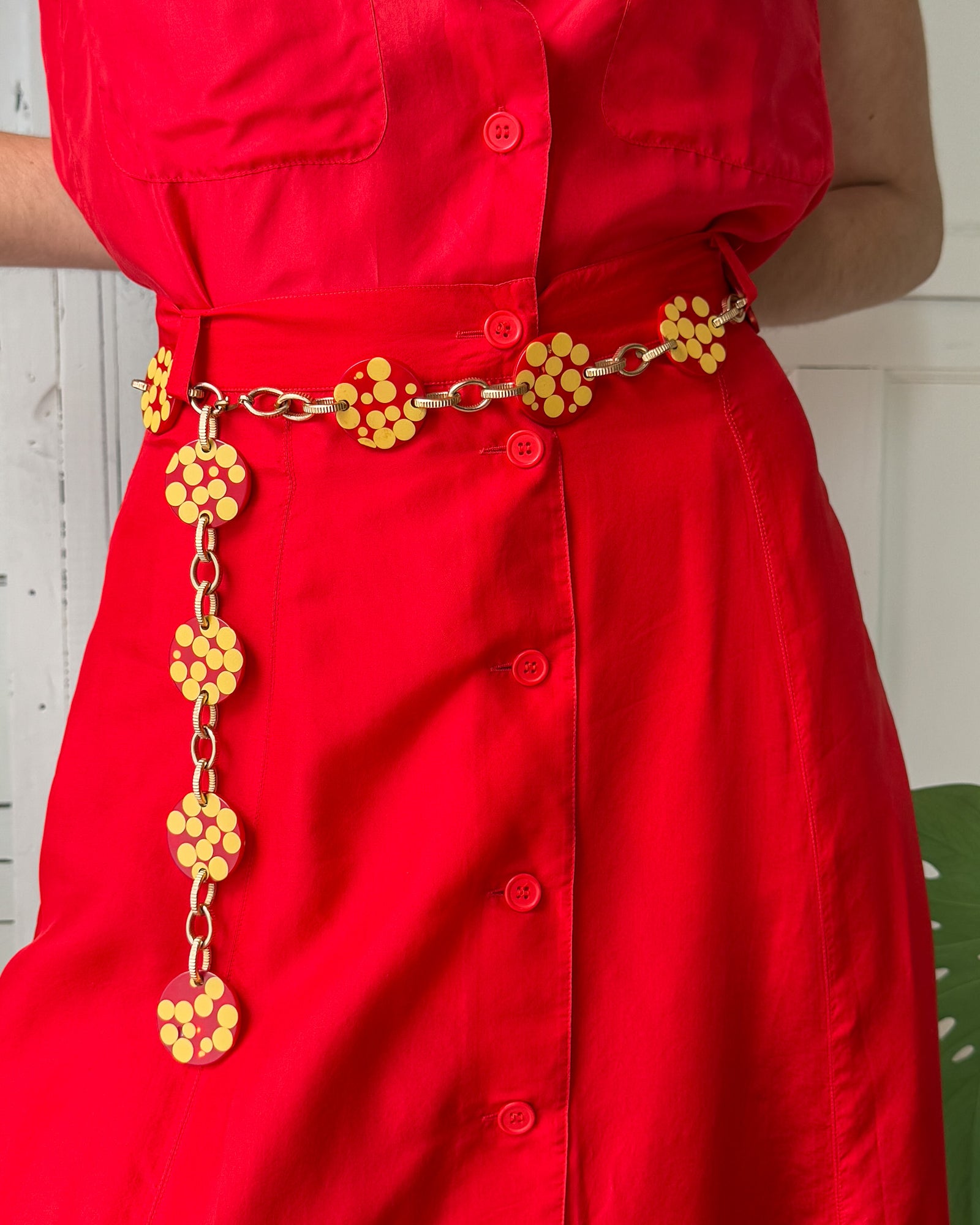 60s Bakelite Disc Chain Belt