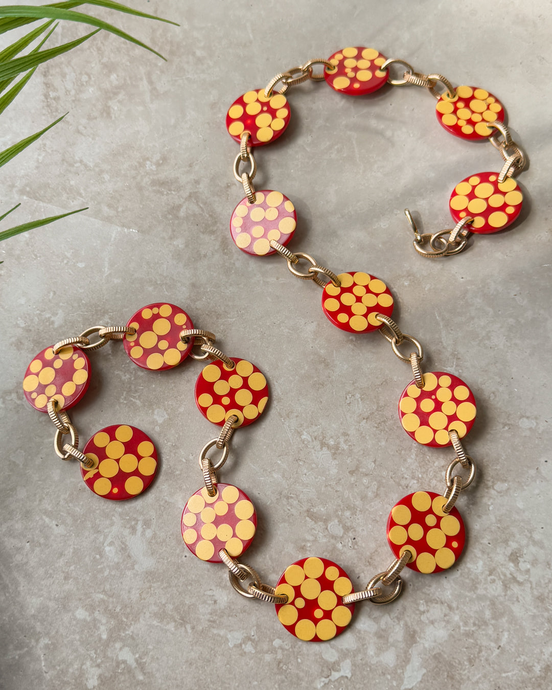 60s Bakelite Disc Chain Belt