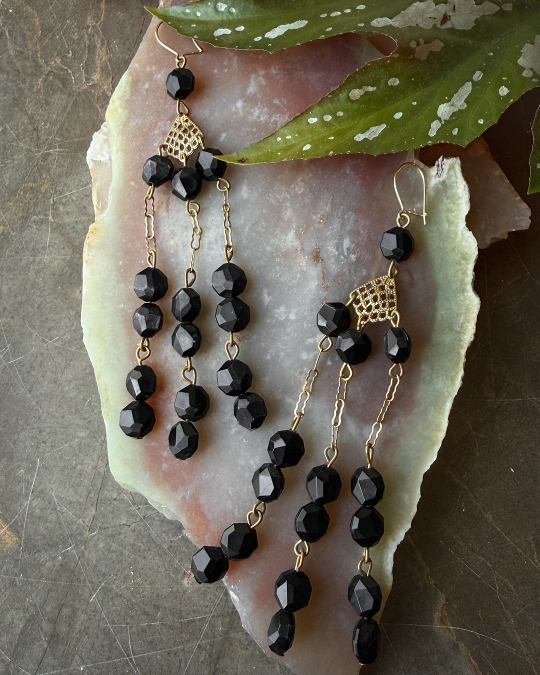 60s Long Beaded Earrings