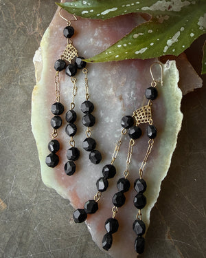 60s Long Beaded Earrings