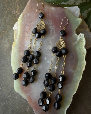 60s Long Beaded Earrings