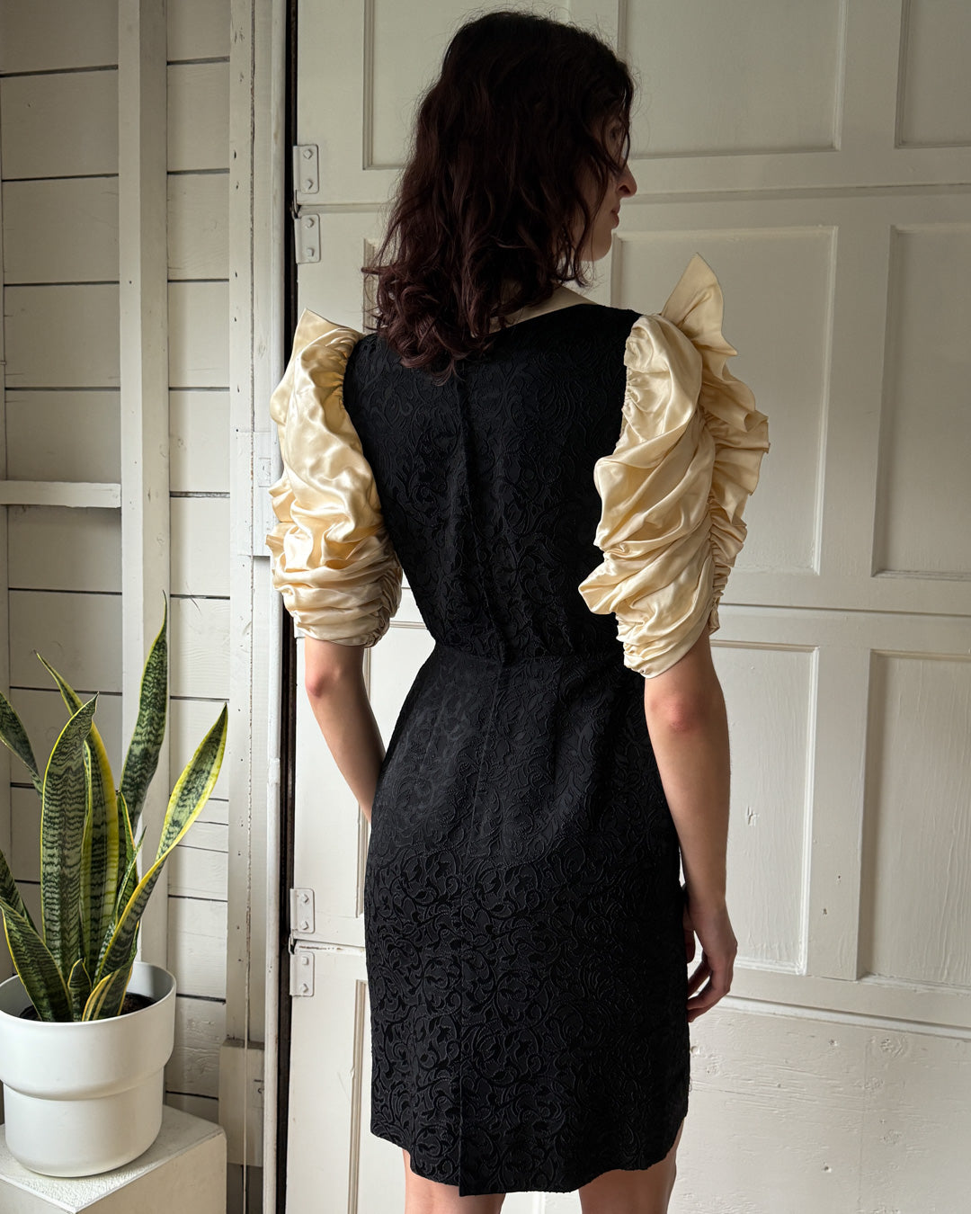 60s Silk Collared Dress | S 60s Silk Collared Dress | S