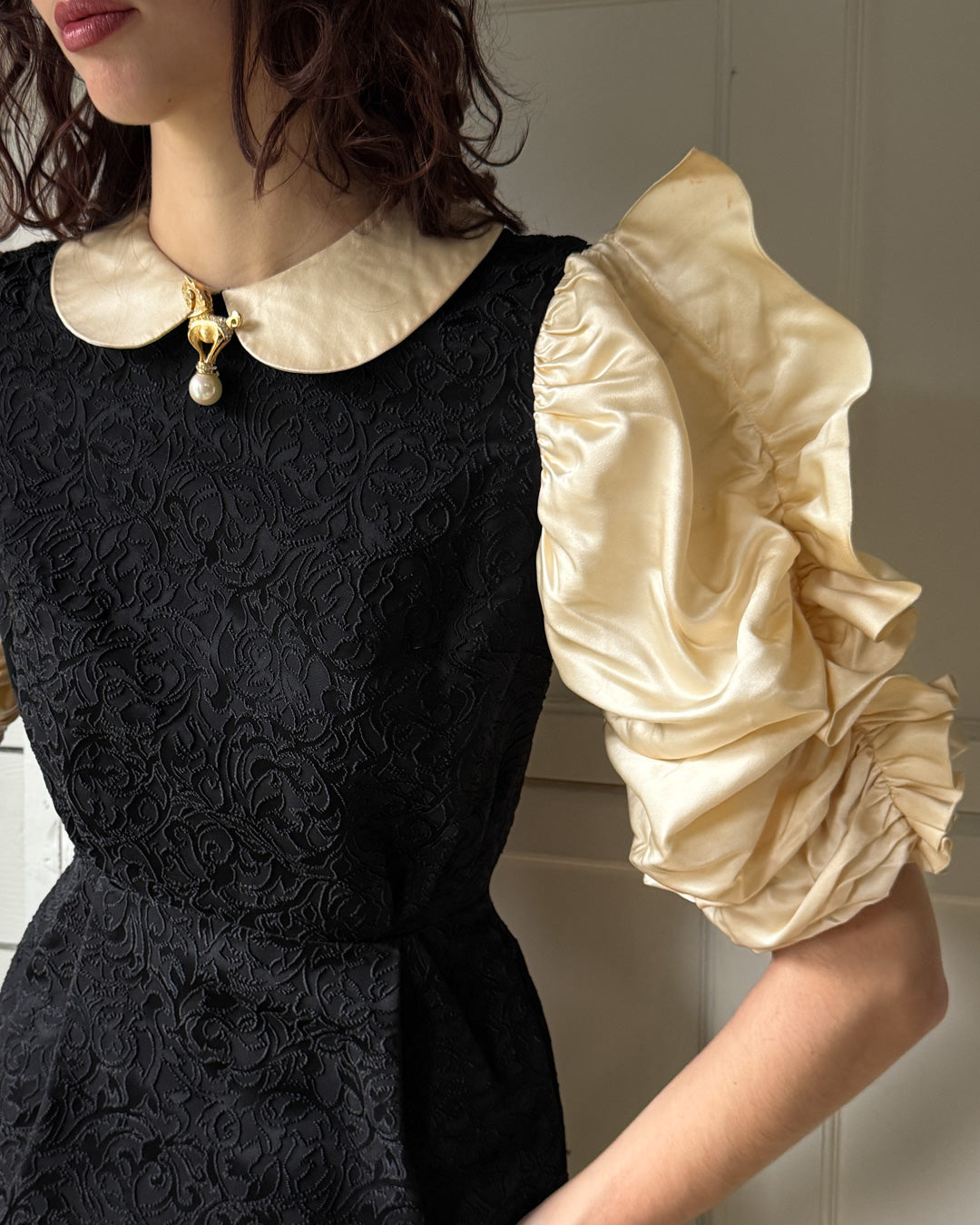 60s Silk Collared Dress | S 60s Silk Collared Dress | S
