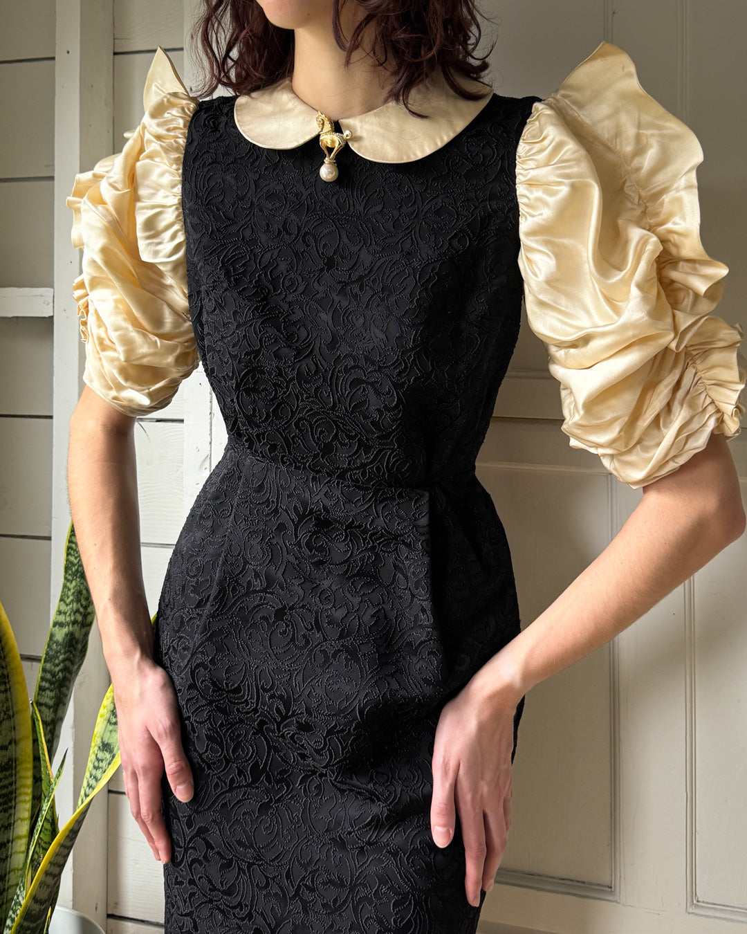 60s Silk Collared Dress | S 60s Silk Collared Dress | S