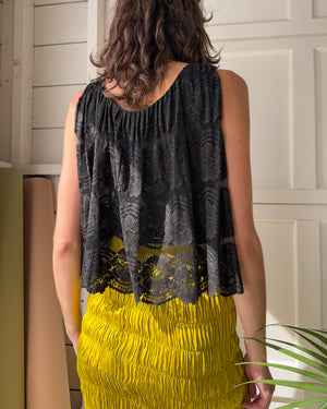 60s Lace Babydoll Top | S