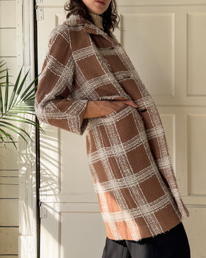 60s Bouclé Tweed Coat | S-M