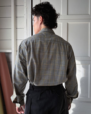 50s Glen Plaid Shirt | M