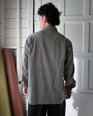 50s Glen Plaid Shirt | M